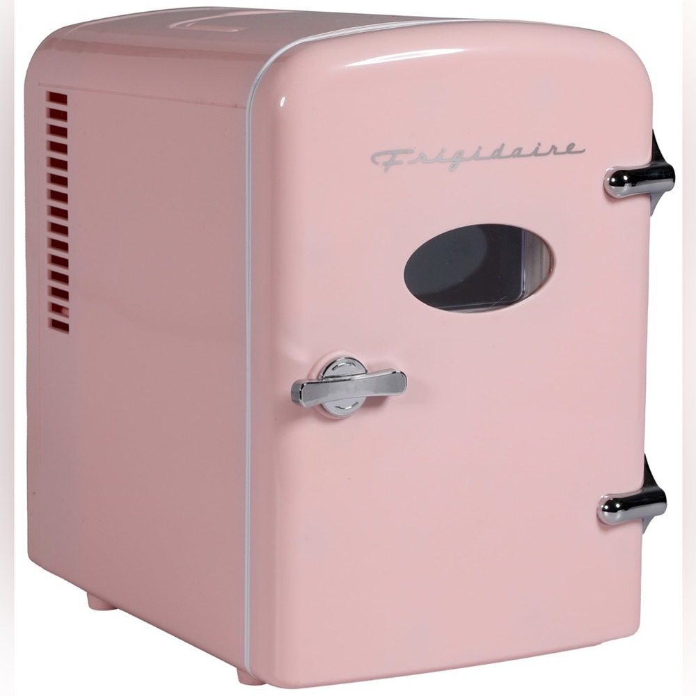 New In Box Frigidaire 6-can Pink Mini Fridge